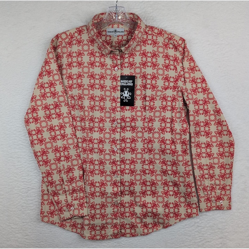 NWT MADCAP ENGLAND Octopus Penny Collar Shirt UK‎ Size 18